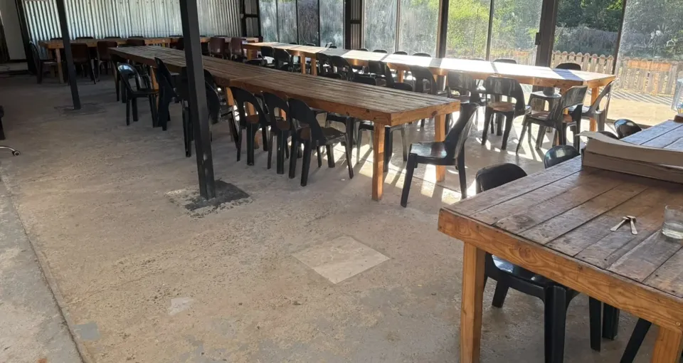 The eating area at the real Safe Place